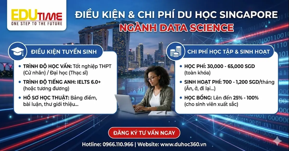 Điều kiện và chi phí du học Singapore ngành Data Science