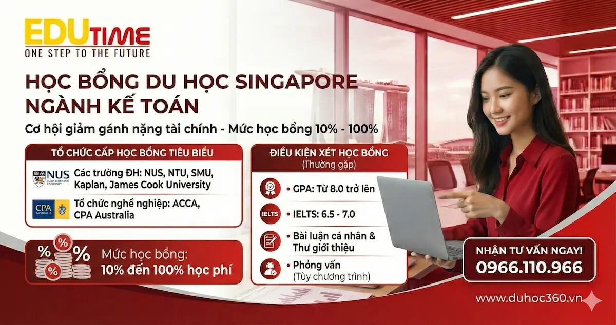 Du học Singapore ngành Kế toán 4 Học bổng du học Singapore ngành Kế toán
