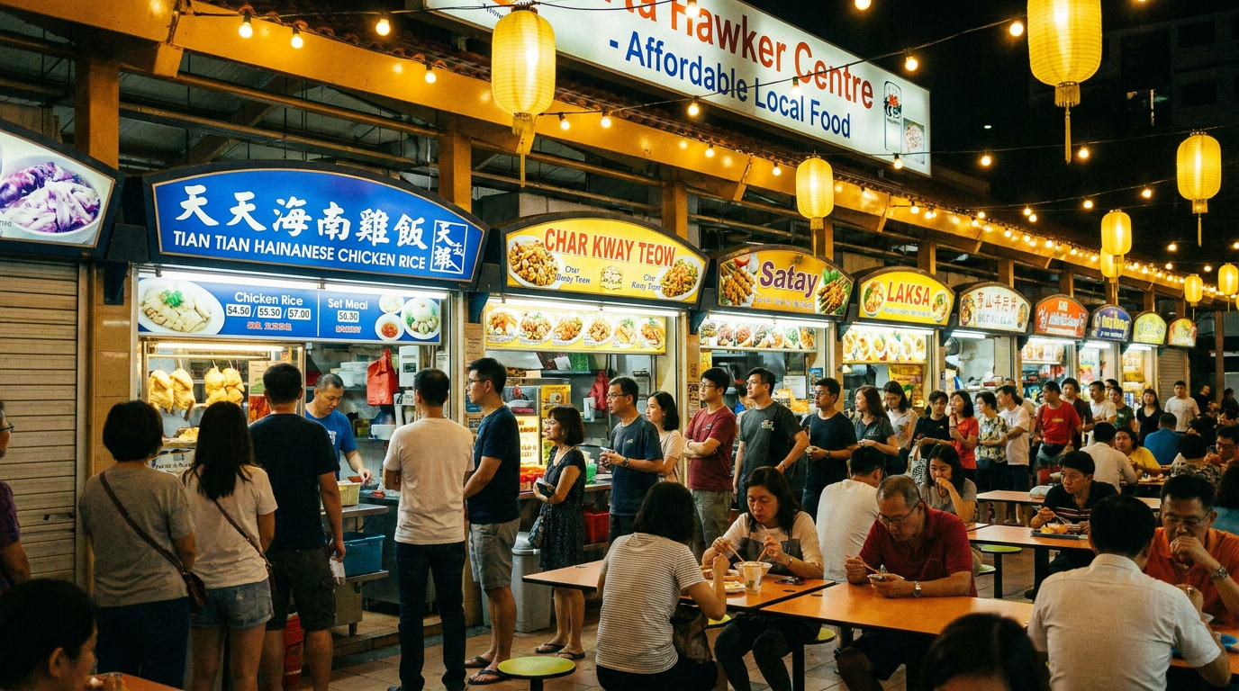 Hawker centre là cứu tinh để giảm thiểu chi phí ăn uống tại Singapore mỗi ngày - Chi phí ăn uống tại Singapore: 5 mẹo sống khỏe cực sốc