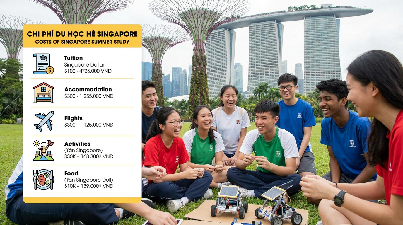 Tìm hiểu chi tiết các khoản chi phí du học hè Singapore để chuẩn bị tốt nhất - Chi phí du học hè Singapore: Sự thật sốc bạn cần biết