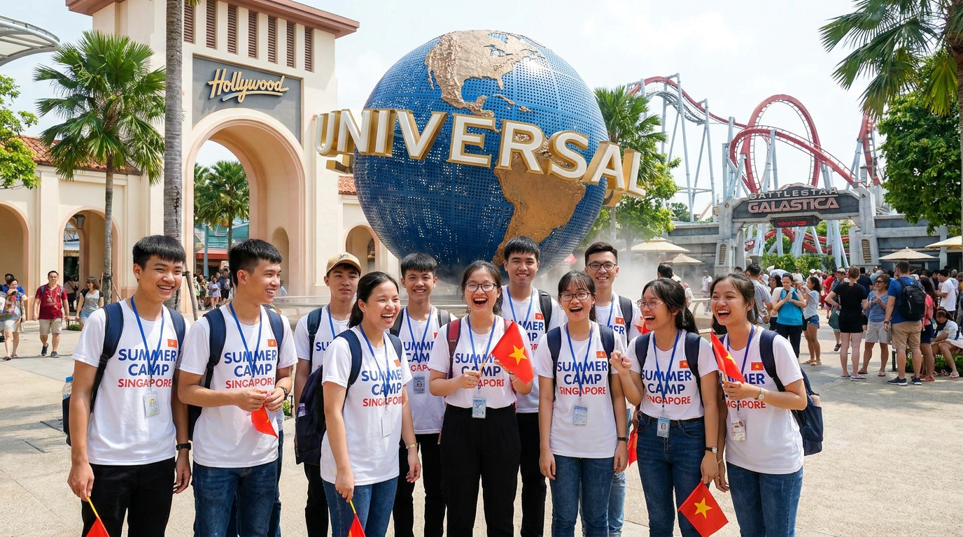 Vui chơi tại Universal Studios là phần hấp dẫn của lịch trình du học hè Singapore - Lịch trình du học hè Singapore: Trải nghiệm tuyệt vời