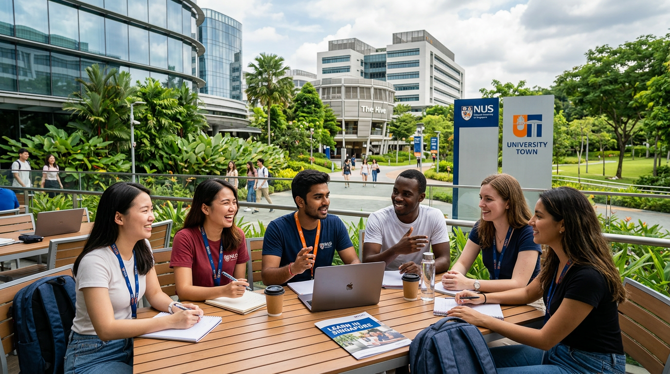 Lý do du học Singapore: Quyết định tuyệt vời cho tương lai rực rỡ! 1 Sinh viên tận hưởng môi trường học tập tiên tiến, một trong những lý do du học Singapore nổi bật. - Lý do du học Singapore: Quyết định tuyệt vời cho tương lai rực rỡ!