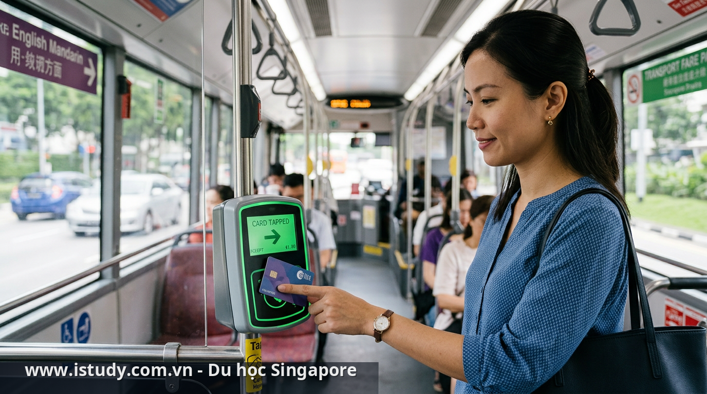 Thanh toán tiện lợi trên phương tiện công cộng Singapore - đi lại ở Singapore
