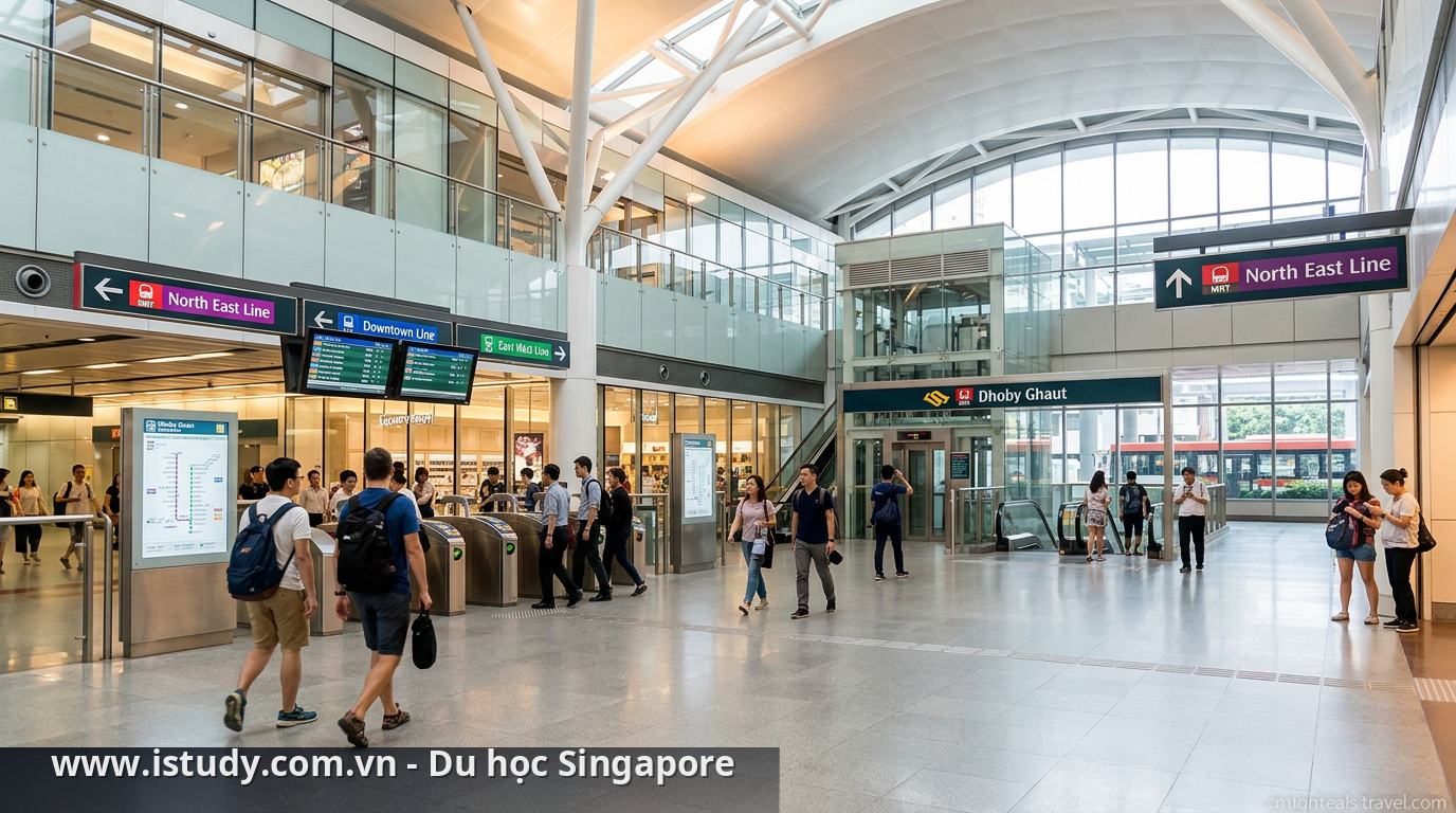 Hệ thống MRT hiện đại là xương sống của việc đi lại ở Singapore - đi lại ở Singapore