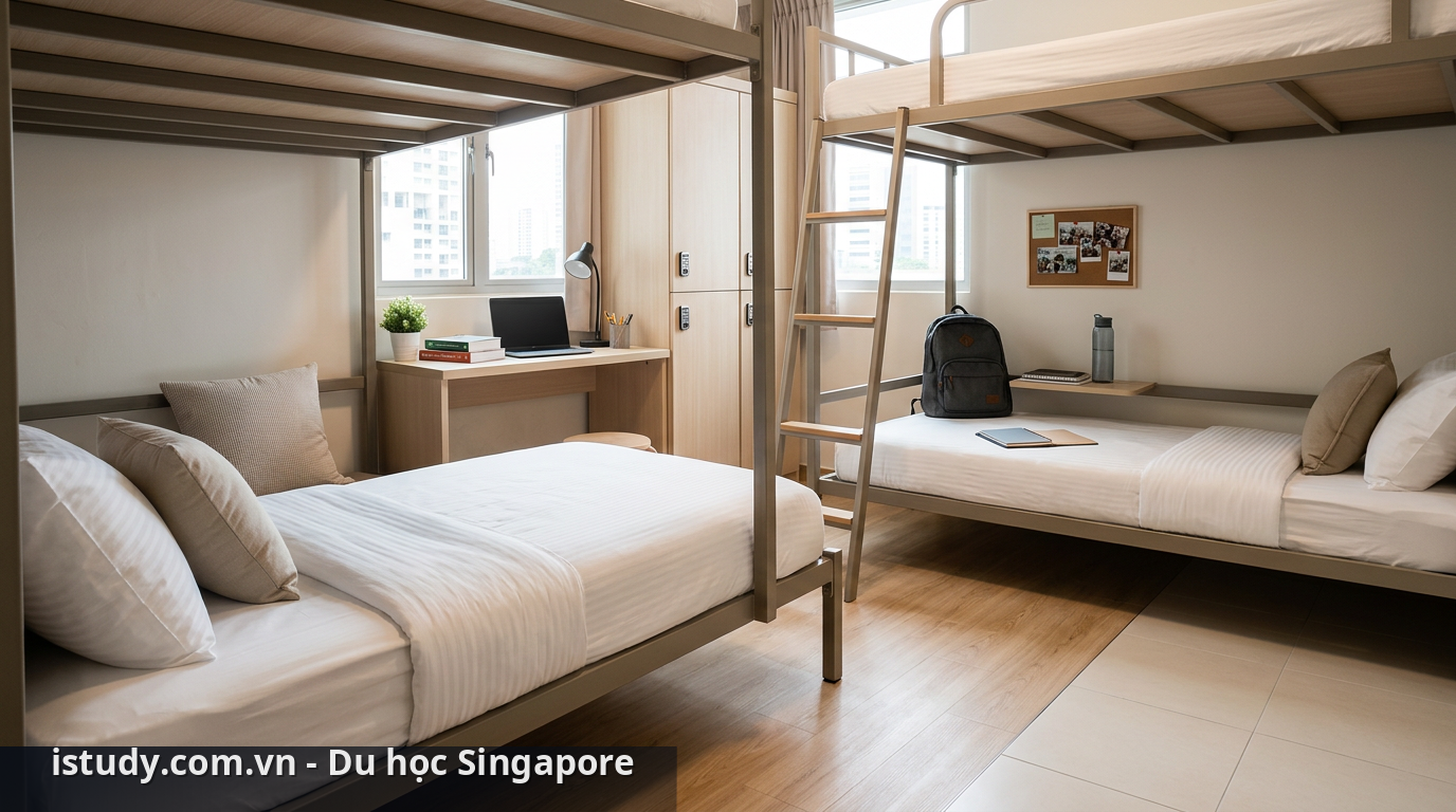 Nhà trọ cho du học sinh thường được trang bị đầy đủ tiện nghi cơ bản. - khách sạn Singapore giá rẻ