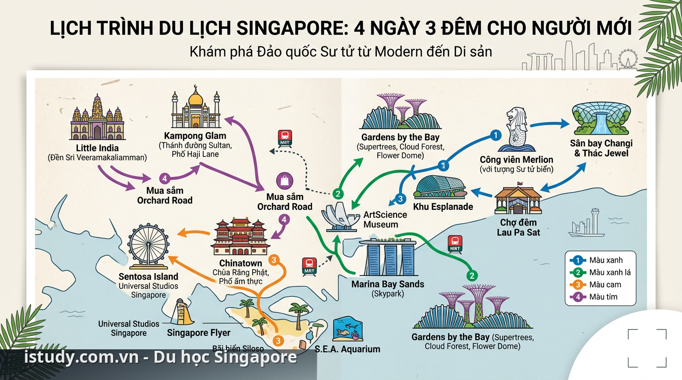 Lịch trình du lịch Singapore 4 ngày 3 đêm ấn tượng cho khách du lịch - lịch trình du lịch Singapore
