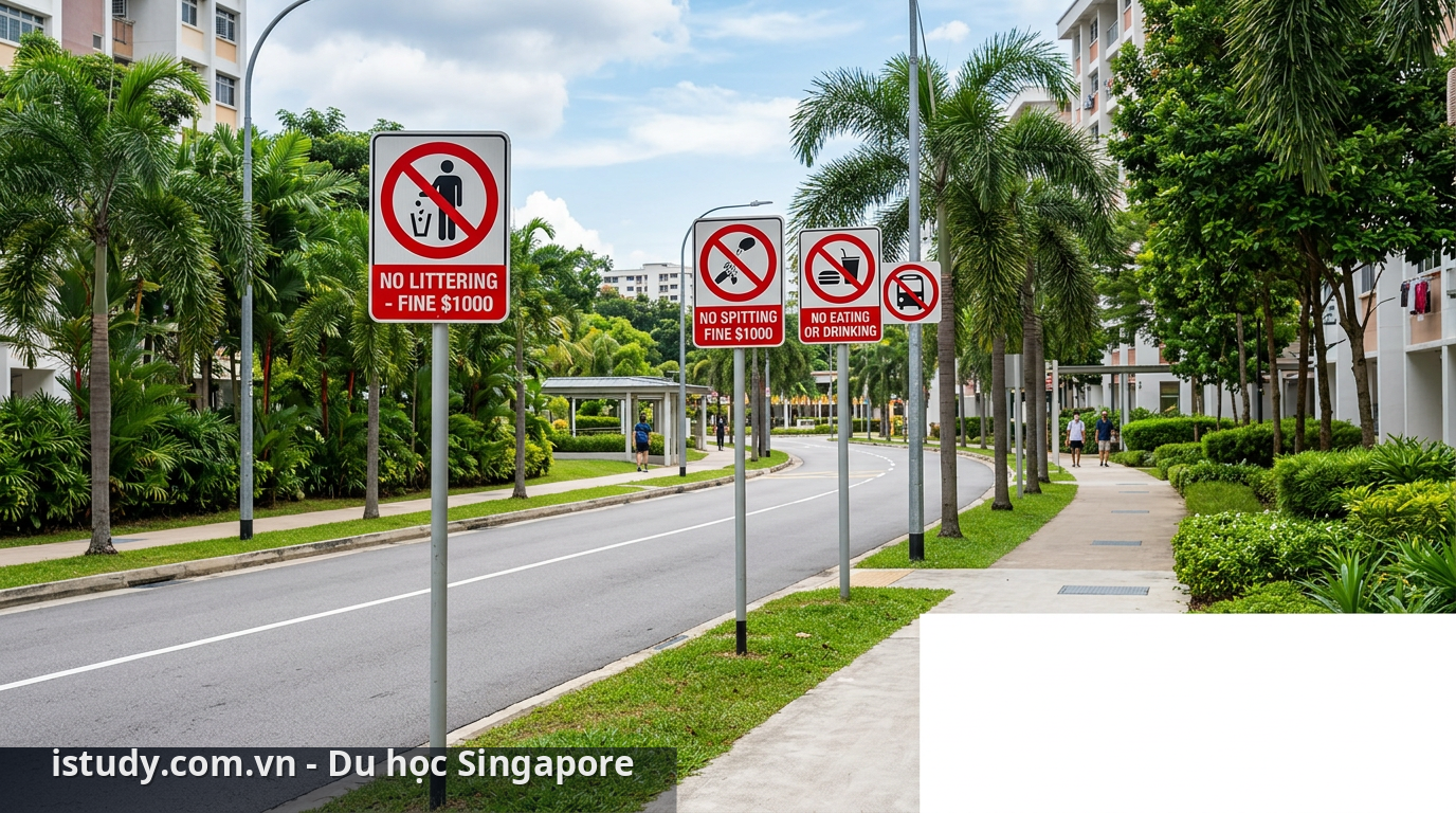 Những điều cấm kỵ ở Singapore luôn được niêm yết rõ ràng - luật pháp Singapore