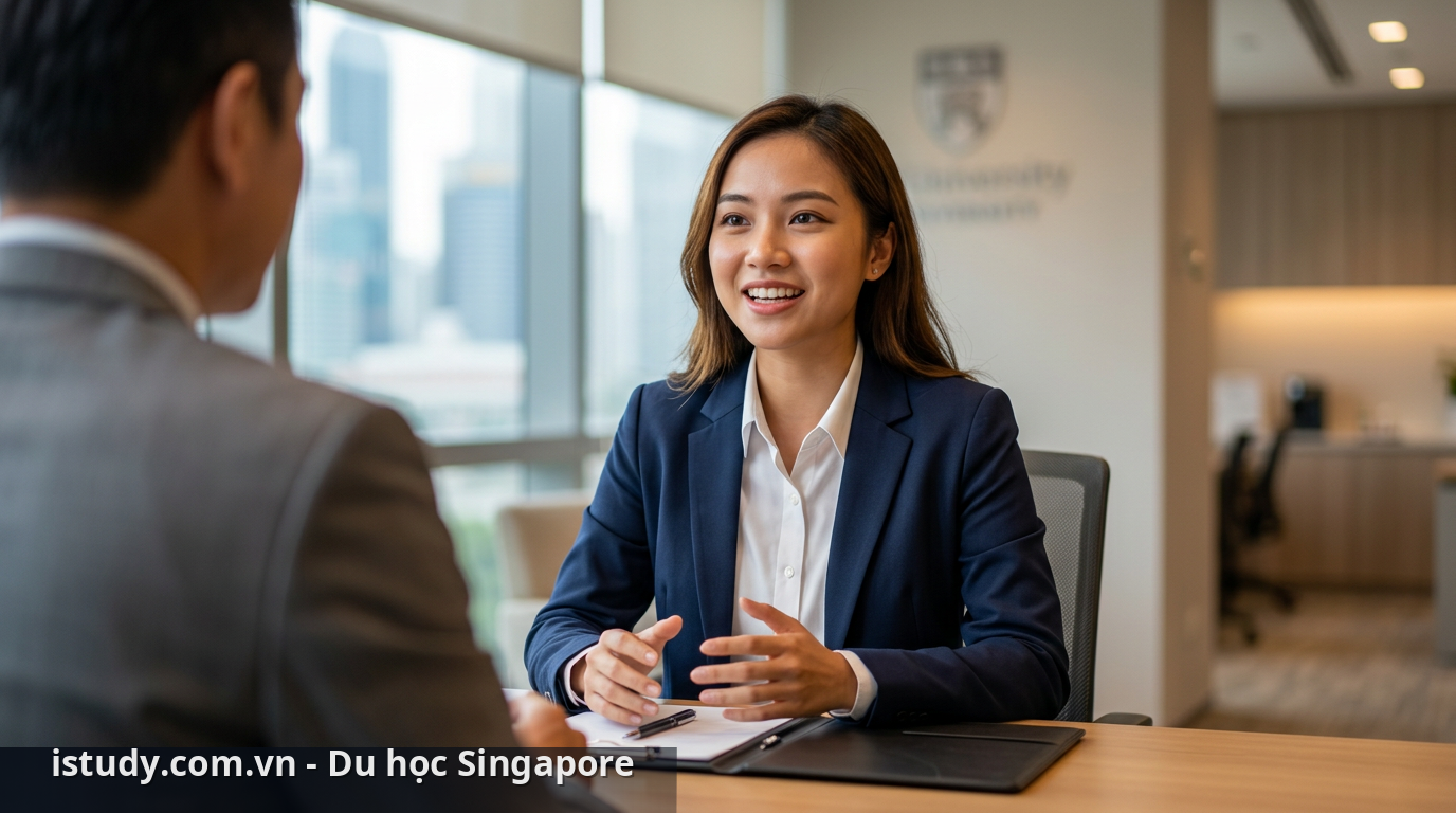 Tự tin tỏa sáng trong buổi phỏng vấn học bổng du học Singapore - phỏng vấn học bổng du học Singapore
