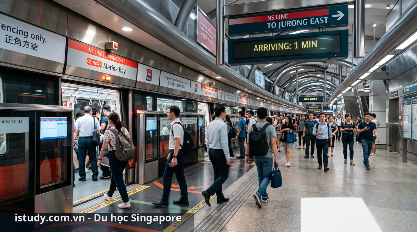 Hệ thống MRT hiện đại là phương tiện đi lại Singapore phổ biến nhất - phương tiện đi lại Singapore