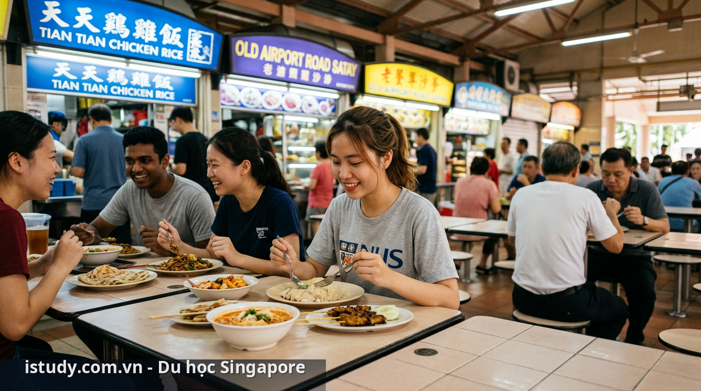 Chi phí sinh hoạt tại Singapore với đa dạng lựa chọn ăn uống - chi phí du học Singapore