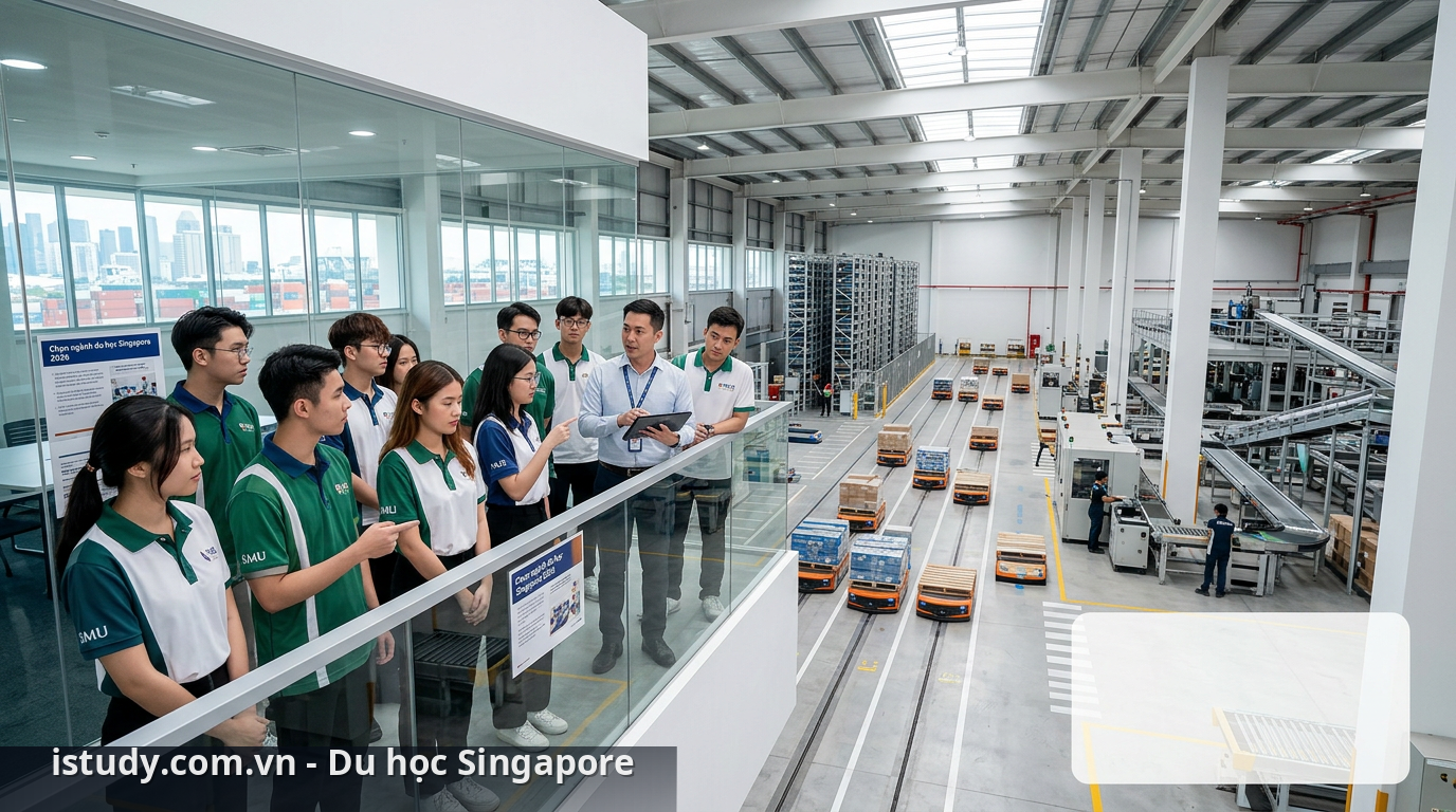 Logistics và chuỗi cung ứng là một trong những ngành học hot nhất Singapore hiện nay - chọn ngành du học Singapore 2026