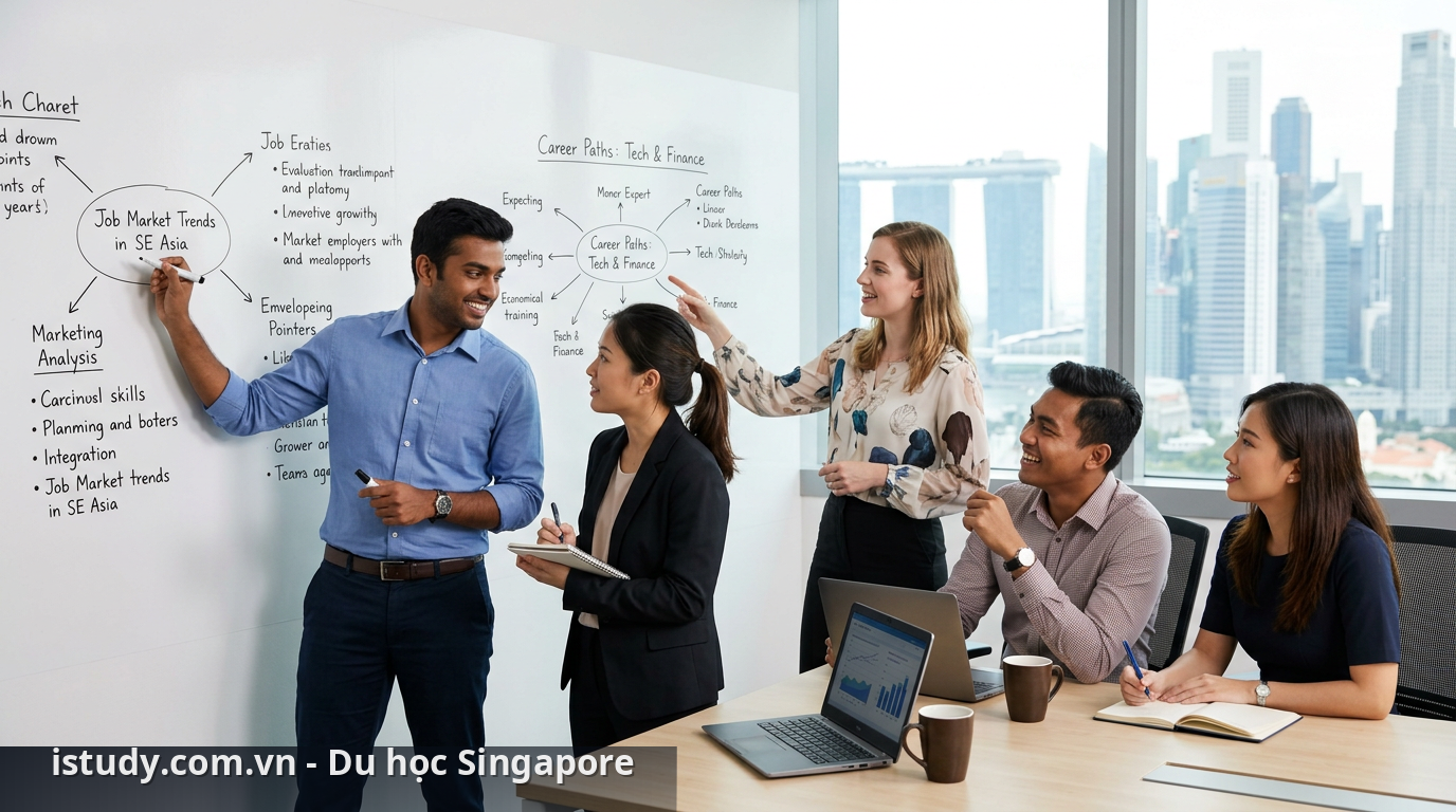 Môi trường làm việc tại Singapore đề cao khả năng giao tiếp tiếng Anh - cơ hội việc làm sau du học Singapore