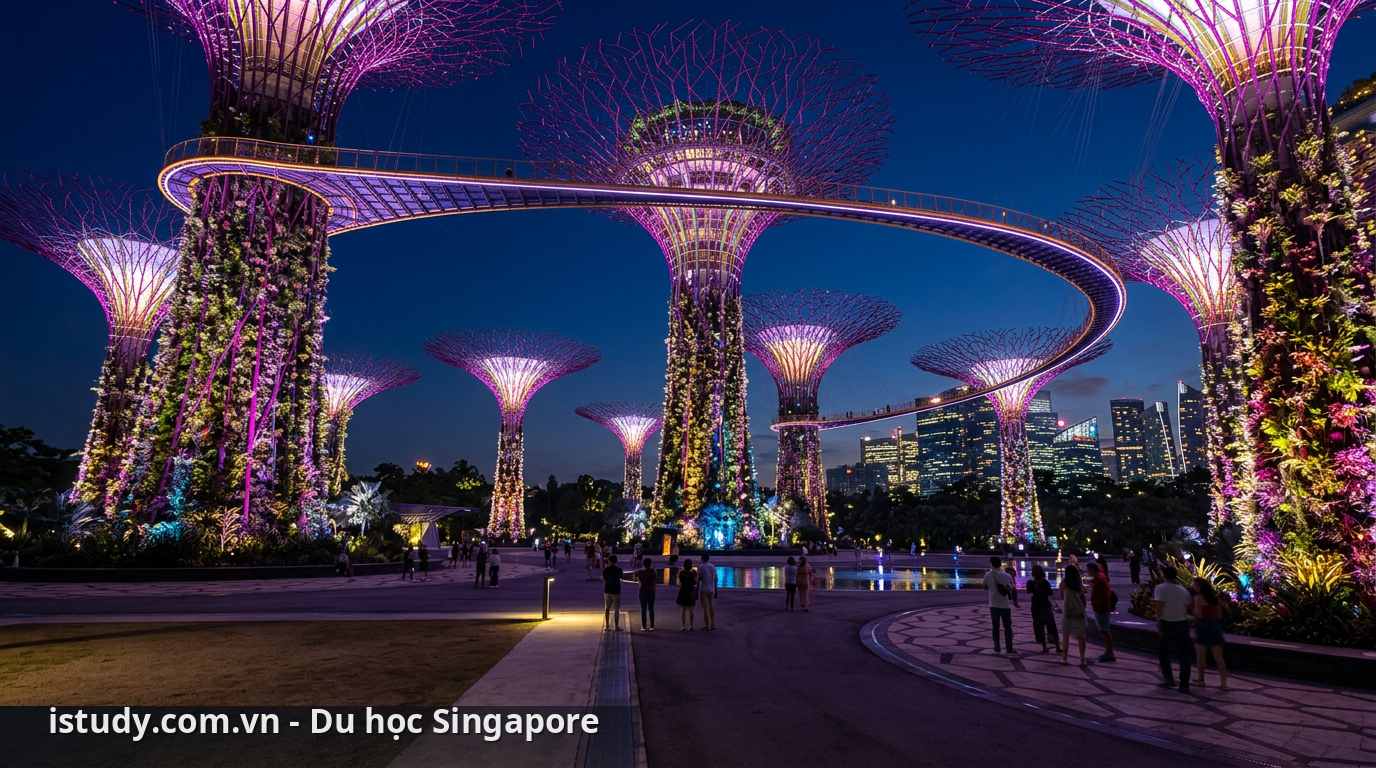 Địa điểm du lịch Singapore miễn phí: Top 10 trải nghiệm đỉnh 1 Vẻ đẹp rực rỡ của Gardens by the Bay - địa điểm du lịch Singapore miễn phí nổi tiếng - địa điểm du lịch Singapore miễn phí