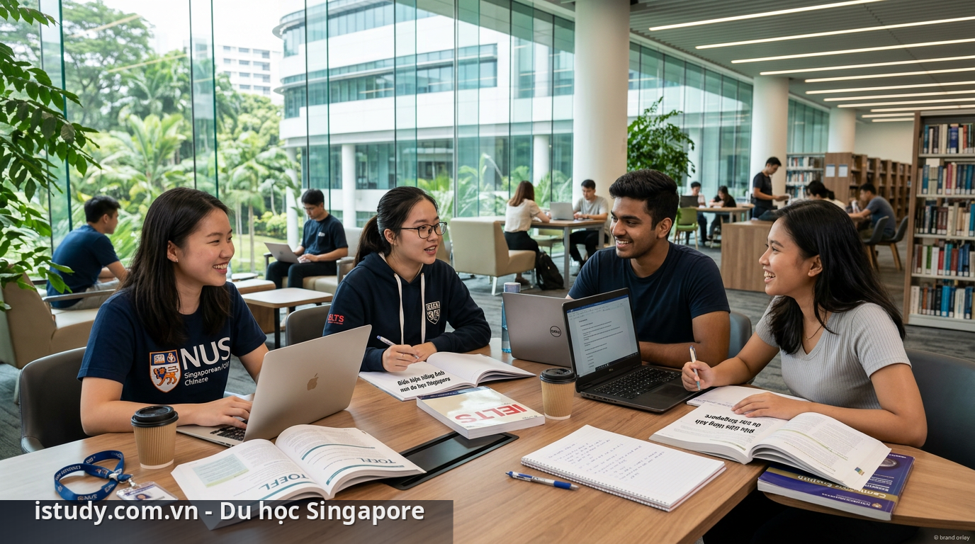 Môi trường học tập chuyên nghiệp yêu cầu điều kiện tiếng Anh du học Singapore tốt - điều kiện tiếng Anh du học Singapore