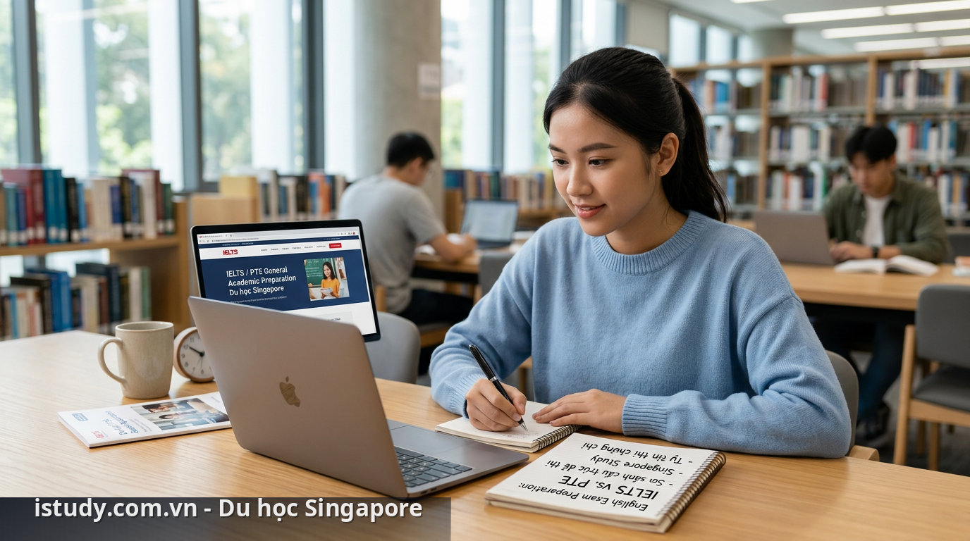Sinh viên cân nhắc chọn chứng chỉ IELTS hay PTE du học Singapore - IELTS hay PTE du học Singapore