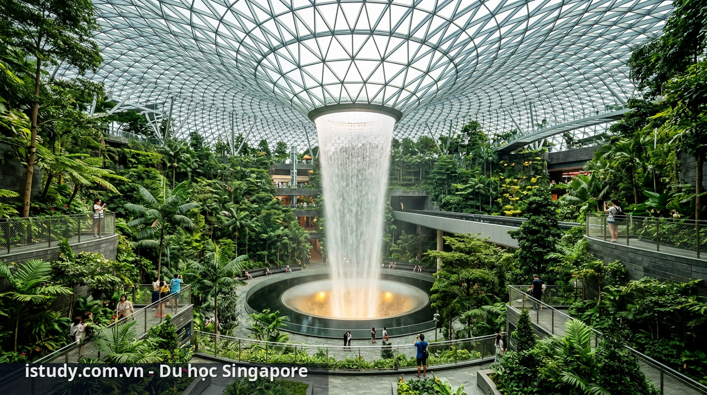 Jewel Changi: Thiên đường giải trí tại sân bay Singapore 1 Vẻ đẹp choáng ngợp của thác nước Jewel Changi - Jewel Changi