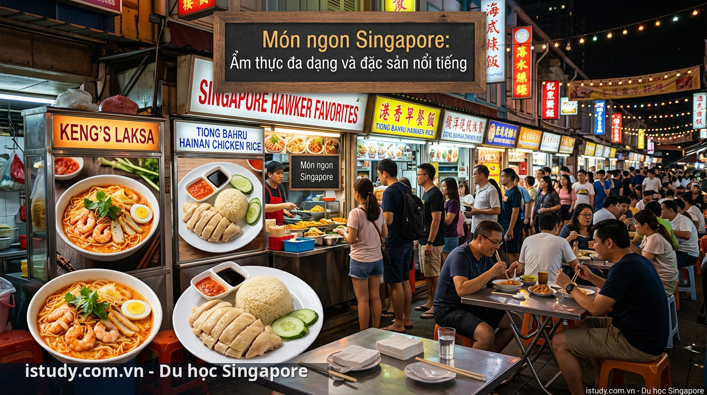 Khám phá thiên đường món ngon Singapore tại các khu ẩm thực nổi tiếng - món ngon Singapore