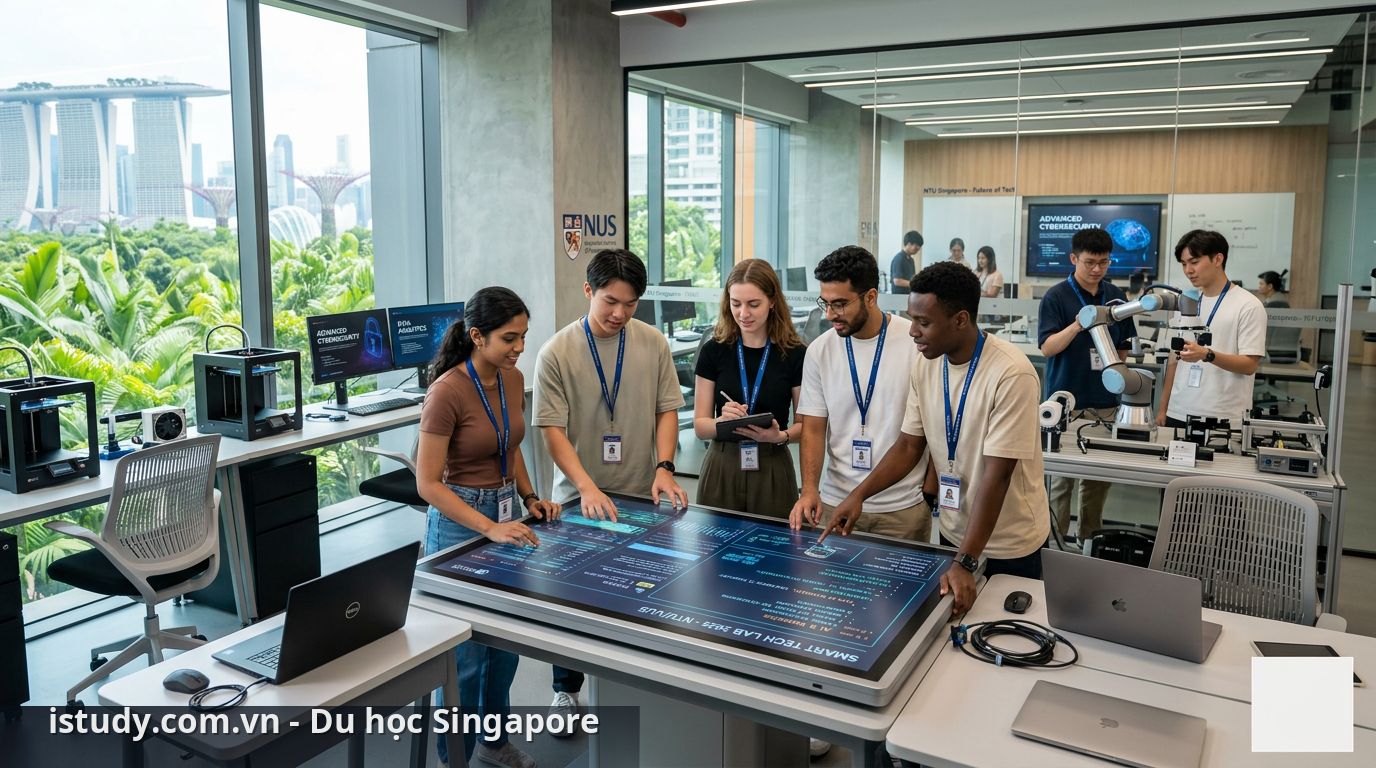 Du học sinh tiếp cận công nghệ hiện đại khi lựa chọn ngành du học Singapore 2026 - ngành du học Singapore 2026