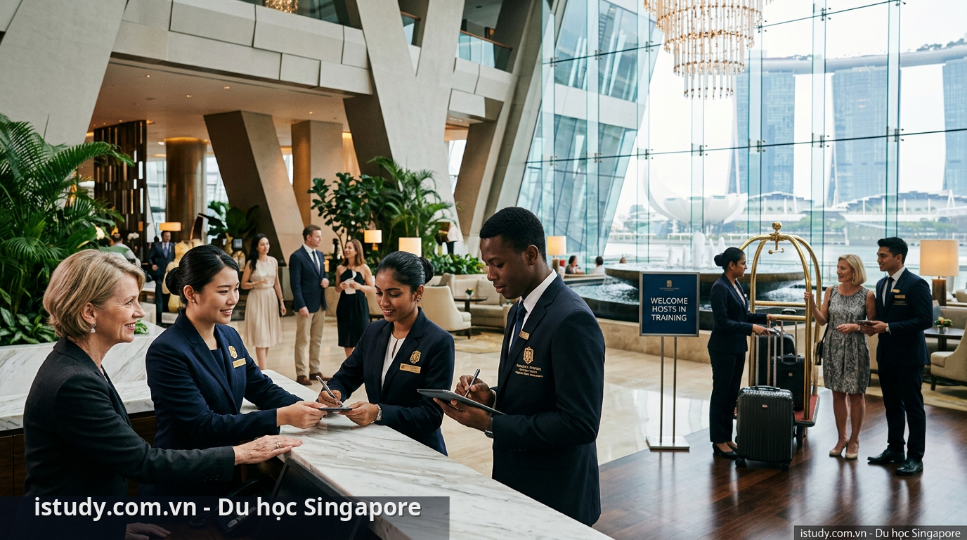 Môi trường thực hành hiện đại cho sinh viên học ngành quản trị khách sạn Singapore - ngành quản trị khách sạn Singapore