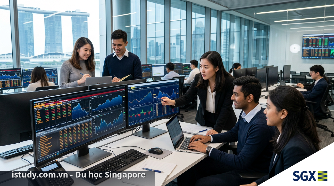 Trải nghiệm thực tế môi trường giả lập tài chính khi du học ngành tài chính tại Singapore - ngành tài chính ngân hàng Singapore