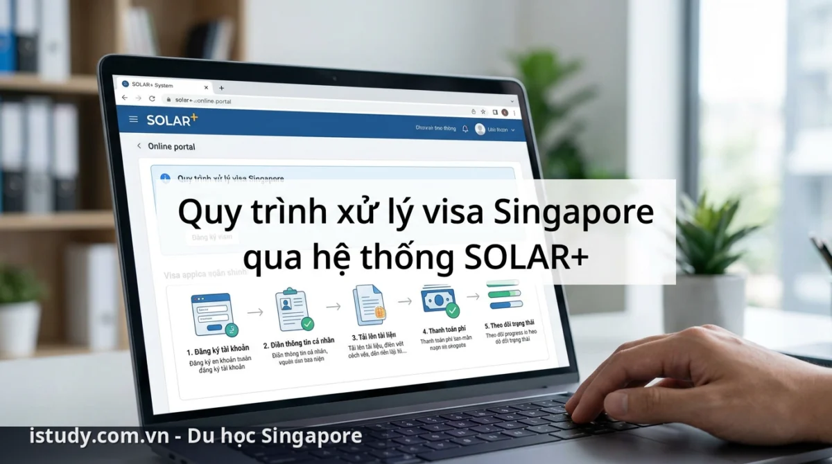 Sử dụng đúng hệ thống SOLAR+ giúp việc theo dõi trạng thái hồ sơ trở nên đơn giản và minh bạch hơn - thời gian xét duyệt visa du học Singapore