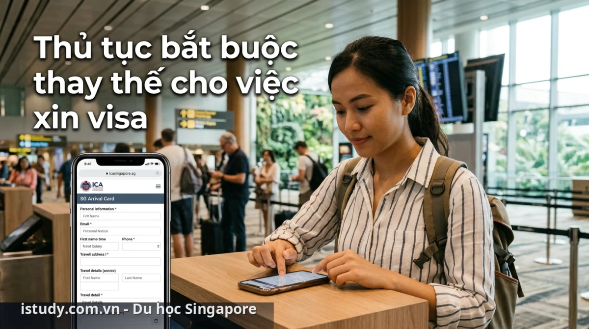 Người nhập cảnh cần thực hiện tờ khai SG Arrival Card trực tuyến trước khi đến Singapore. - chi phí xin visa Singapore