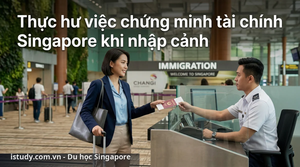 Cán bộ nhập cảnh Singapore có thể yêu cầu du khách chứng minh khả năng chi trả cho chuyến đi tại cửa khẩu. - chứng minh tài chính Singapore