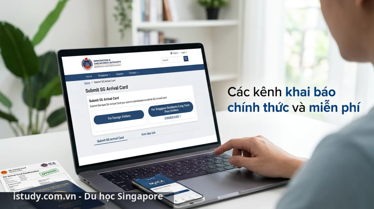 Khai tờ khai nhập cảnh Singapore (SG Arrival Card) trực tuyến: Hướng dẫn từ A-Z 2 Cổng thông tin điện tử của ICA là kênh tin cậy nhất để hoàn tất việc khai tờ khai nhập cảnh Singapore - khai tờ khai nhập cảnh Singapore